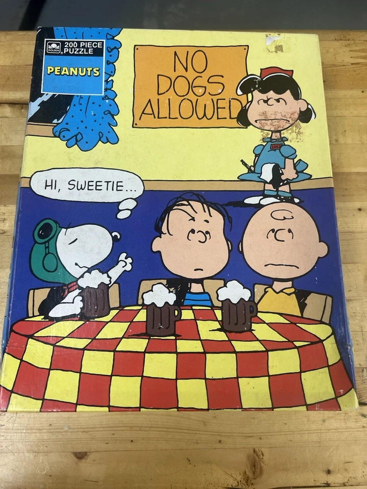 Rompecabezas de 200 piezas Peanuts Snoopy Lucy No Dogs permitido no seguro si está completo Foto 2 de 4