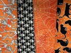 Halloween Glow In The Dark 4 Fat Quarters 100% Premium Quilting PatchworkCotton