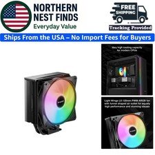Powerful CPU Air Cooler for AMD/Intel - 120mm ARGB Fan, Easy Installation