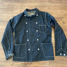 KAPITAL Dark Denim Double-Breasted Jacket with Front Pockets Size M FC BAA