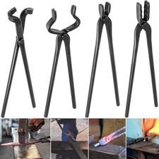 Blacksmith Forging Tongs Knife Making Tongs Set Anvil Blacksmithing Tongs,4Pcs