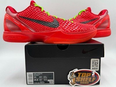 Nike Kobe 6 Protro Low Reverse Grinch Red Size 14 Authentic Used OG