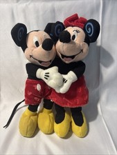 Mickey  Minnie Mouse Huggers Bean Bag Couple Disney Store Vintage V-Day Plush