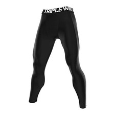 Mens Compression Tight Pants Cropped Leggings Athletic Basketball Base Layer