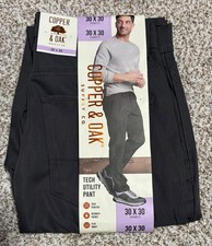 Copper Oak Men's Tech Utility Pant, Gray, Polyester, 30 X 30 NWT BRAND NEW