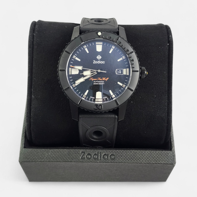 ZODIAC SUPER SEA WOLF COMPRESSION 40MM BLACK DIAL AUTOMATIC ZO9297