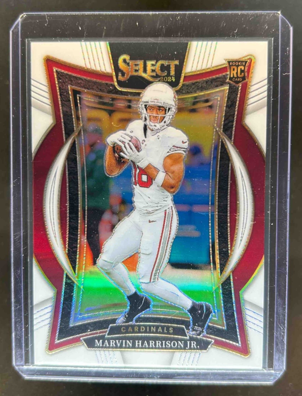 2024 Select Marvin Harrison Jr. Concourse RC White Prizm #33/35 Cardinals