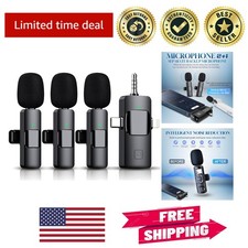 Professional Wireless Lavalier Microphone for YouTube, TikTok  Vlogging - Black