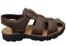 Mironneli Traveller Mens Leather Comfortable Closed Toe Sandals