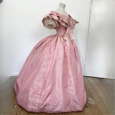 Victorian Dancing Ball Gown Civil War Princess Dress Pink Wedding Dresses