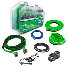 DS18 Amplifier Wiring Installation Kit 0 Gauge CCA 3500W RMS Green AKIT0.GR