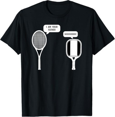 I Am Your Father Funny Pickleball Tennis Racket T-Shirt