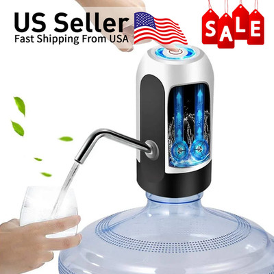 USB Electric Water Bottle Pump, One-Click Automatic Switch for Home, Kitchen