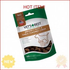 Vet's Best Brewer s Yeast Garlic Chews, Omega 3 for Dogs Healthy Skin Coat P