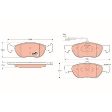 Satz Bremsbeläge Bremsklötze vorne für Fiat Barchetta 183 Brava 182 | 718666