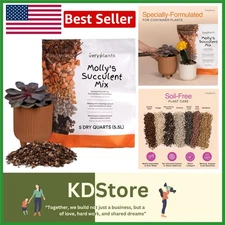 Succulent & Cactus Potting Mix - Gritty, Soil-Free, Low-Overwater Drainage