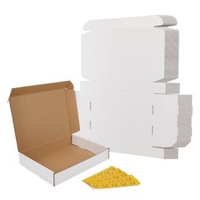 30 Pack 12x9x2 Shipping Boxes, White Corrugated Cardboard Mailer Box