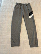 Nike Fleece Gray Jogging Pants, Size L, 27" Inseam.