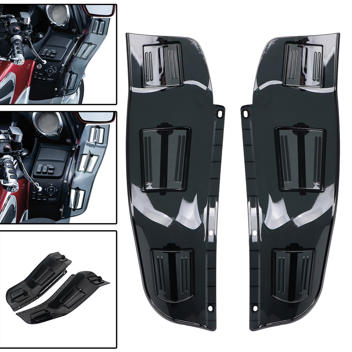 Smoke Dragon Wing Vented Wind Directors For Honda Goldwing 1800 Smoke Dragon Wing Vented Wind Directors For Honda Goldwing 1800