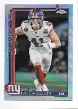 2025 Topps Chrome Football Micah McFadden Refractor #232 Giants