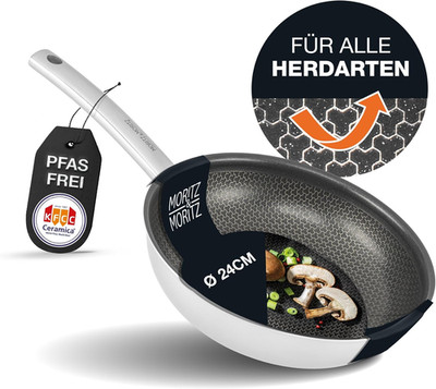 Moritz & Moritz Edelstahlpfanne Wabenstruktur 24Cm Mit Keramikbeschichtung Der N