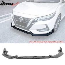 Fits 20-23 Nissan Sentra Sedan IKON 3PCS Front Bumper Lip PP Carbon Fiber Print