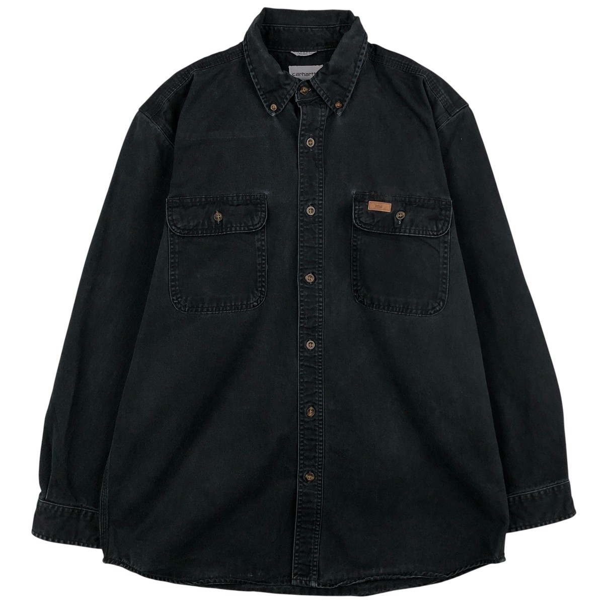 Used Carhartt Original Fit long-sleeved button-down work shirt size L (men's)