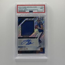 2018 PANINI UNPARALLELED ROOKIE JERSEY AUTO #JA JOSH ALLEN ROOKIE RC PSA 9 AUTO