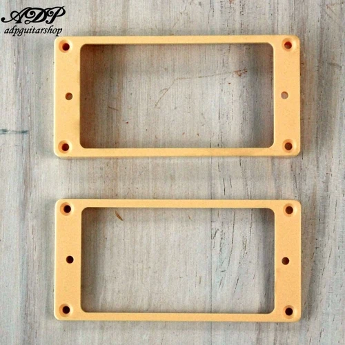 2 Humbucker Pickup Mounting Rings set Gibson LP Curved Les Paul Cream