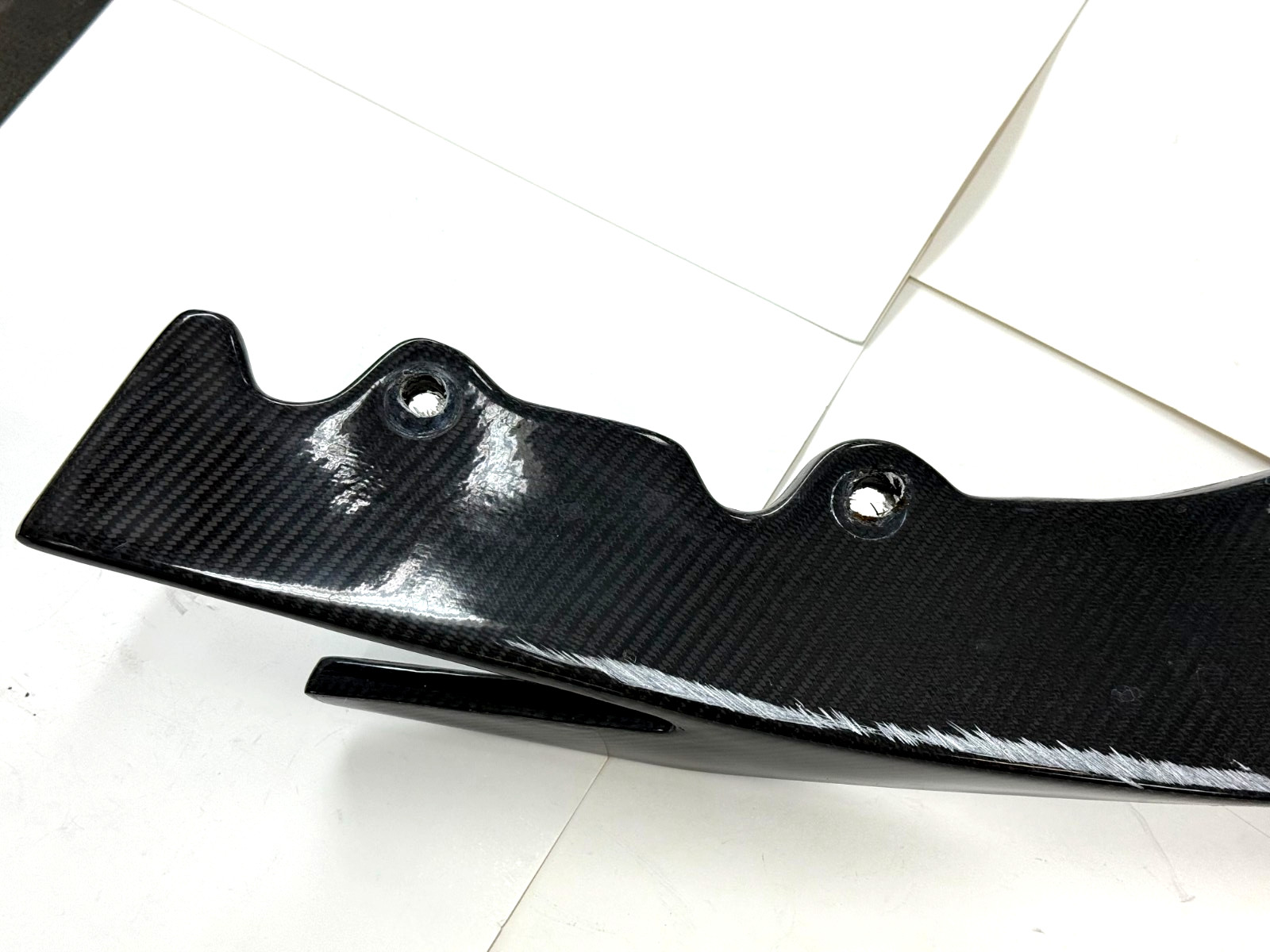 10-15 FERRARI 458 SPIDER ITALIA CARBON FIBER BUMPER LOWER SPOILER SPLITTER LIP