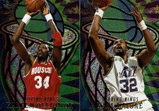 Fleer 1994-95 Ultra Scoring Kings Lot of 2 Karl Malone & Hakeem Olajuwon Cards