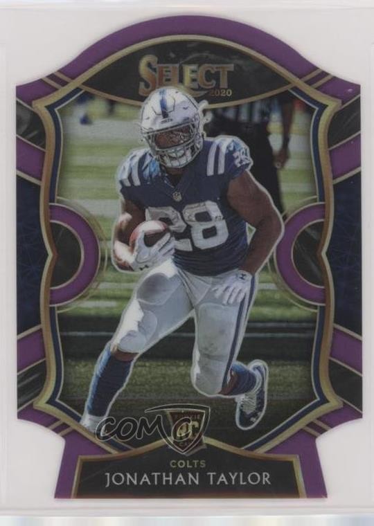 2020 Panini Select Concourse Purple Prizm Die-Cut Jonathan Taylor #53 Rookie RC