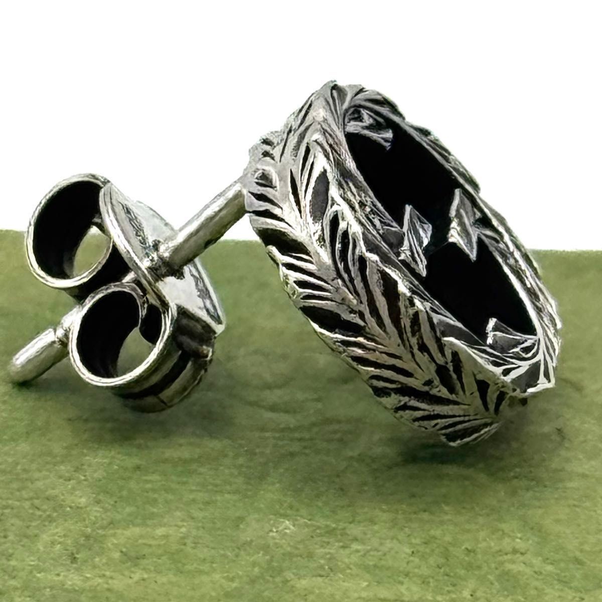 GUCCI Interlocking G Stud Earring Silver925 Singl… - image 3