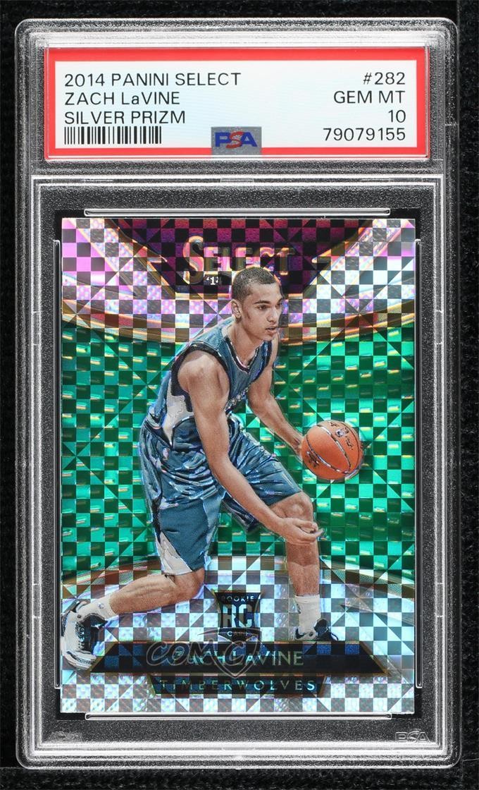 2014-15 Panini Select Courtside Silver Prizm Zach LaVine #282 PSA 10 GEM MT 2gp