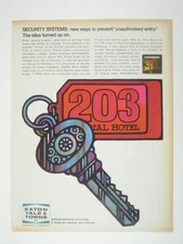 Eaton Yale Towne Security Systems Advertisement 1960s Vintage Print Key