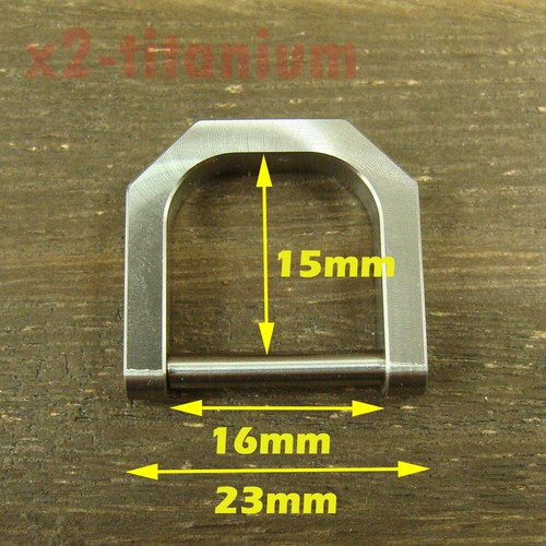 2pcs Large Titanium Ti D / U shackles connector for Key chain EDC gear XTi235 - Picture 2 of 8