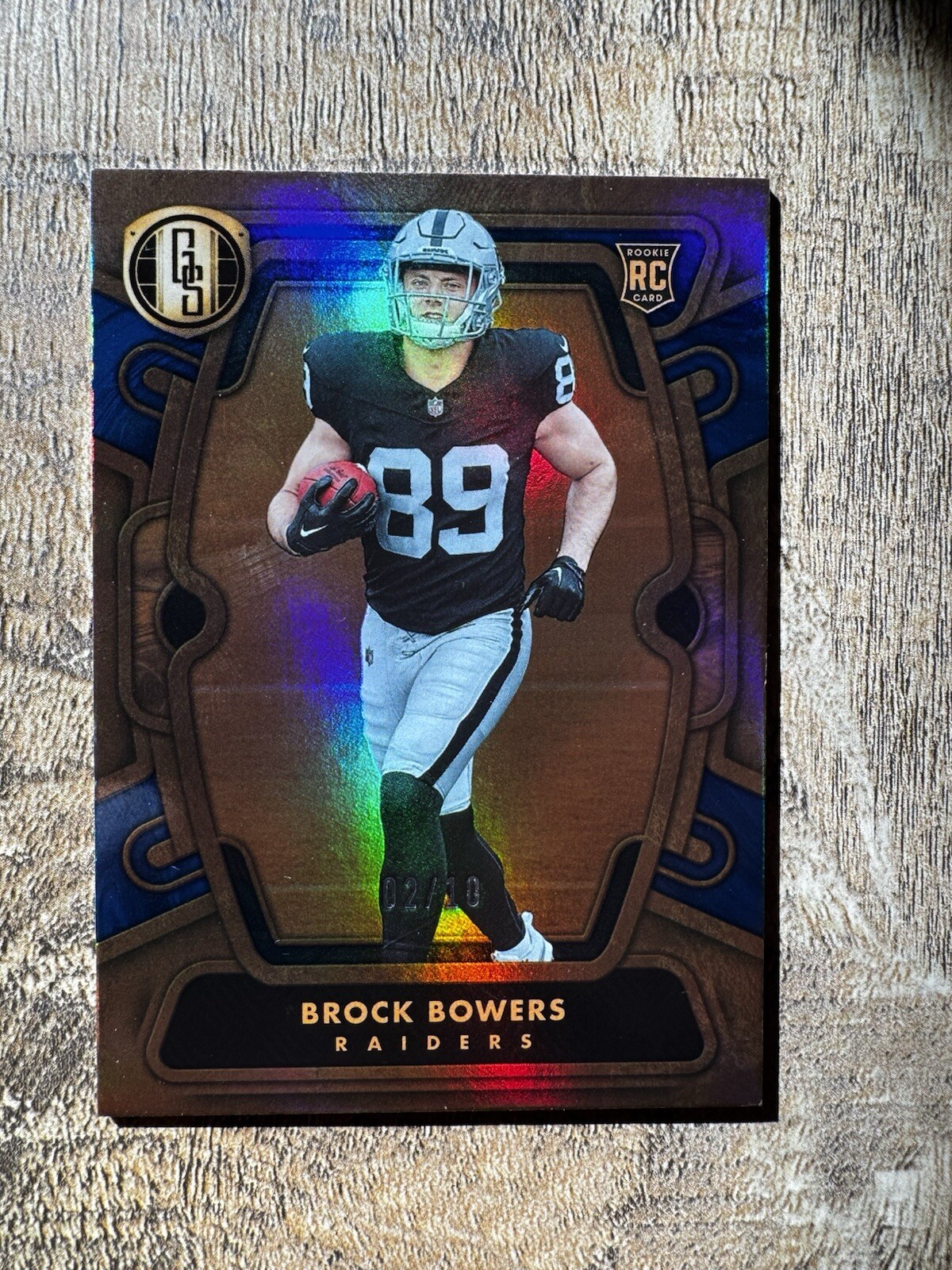 2024 BROCK BOWERS Panini Gold Standard Rookie GOLD SAPPHIRE /10 Raiders RC SSP
