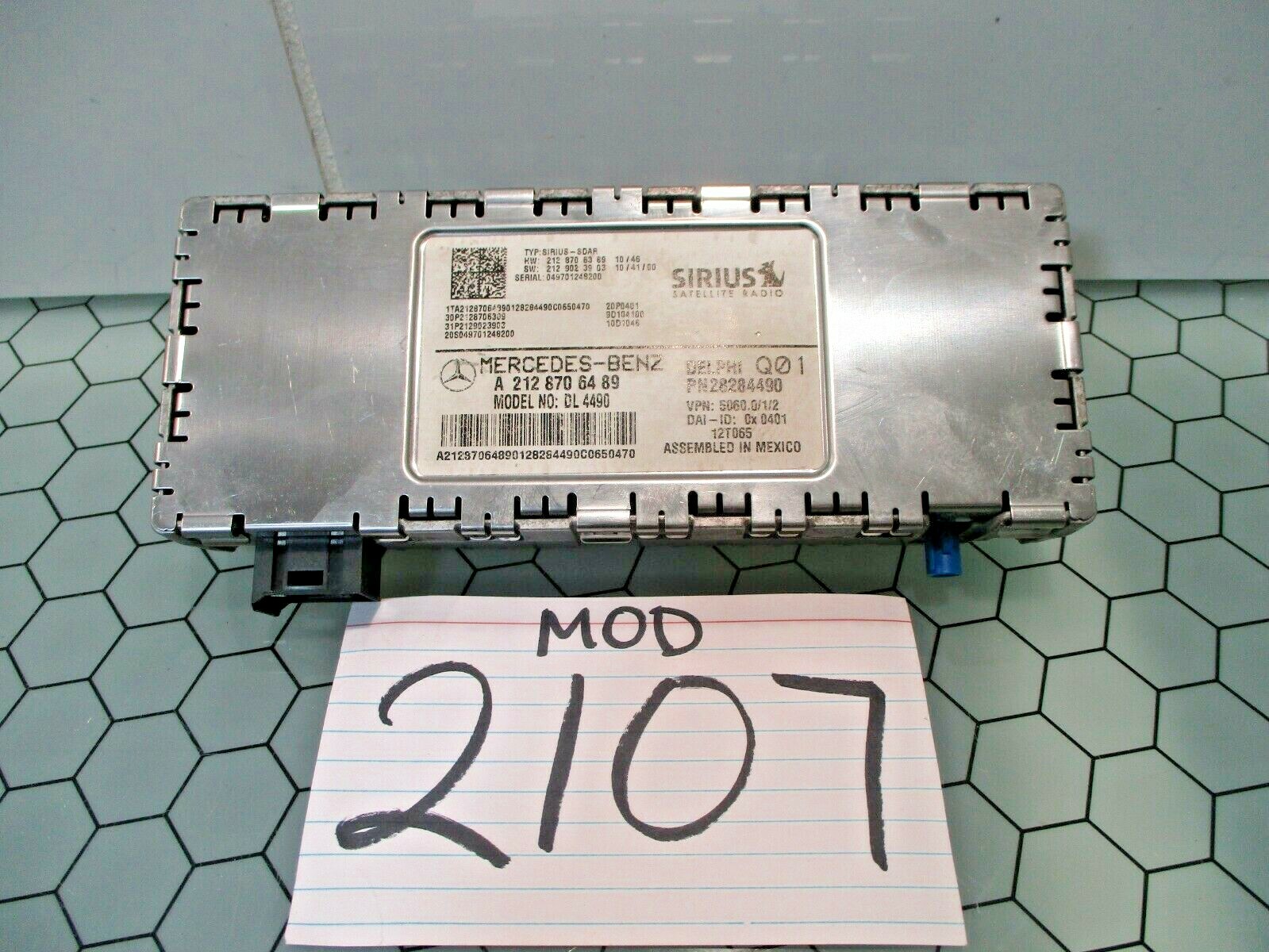 2013 Mercedes GL450 Satellite Sirius Radio Antenna Control Module #2107-MOD 