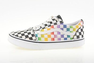 VANS Ward 'Rainbow Checkerboard' 500714 Girls Women's Trainers Size UK  UK