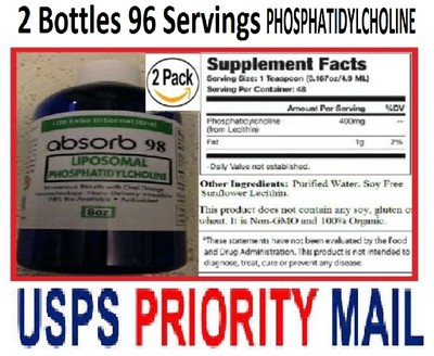 2 Flaschen - Absorbieren 98 Liposomal Phosphatidylcholin 96 Anwendungen CM 2026