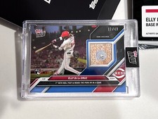 2024 TOPPS NOW #50C Game-Used Base Relic ELLY DE LA CRUZ /49 Blue RC Reds