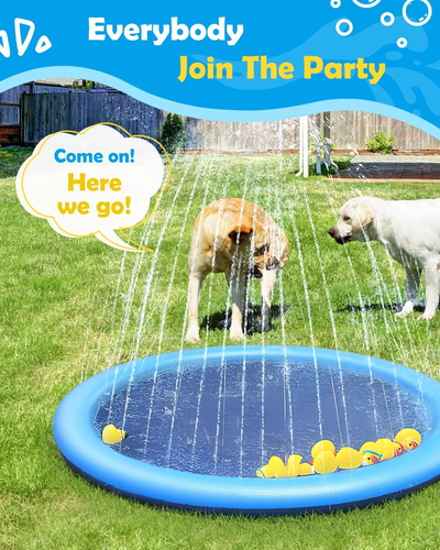 Splash Pad for Dogs & Kids - Anti-Slip Dog Pool for Large Dogs, 0.58 Mm Thickene - Picture 5 of 12