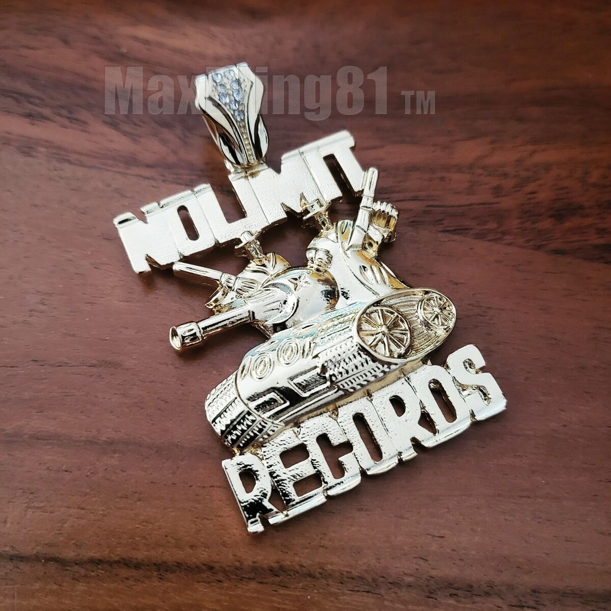 Hip Hop Jewelry Iced Cubic Zirconia Gold Plated No Limit Hip Hop Jewelry Iced Cubic Zirconia Gold Plated No Limit