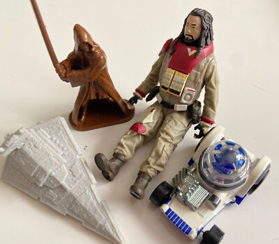 Star Wars Lot Of 4 Random Action Figures R2-D2 2014 Hot Wheels- Hasbro -Mattel