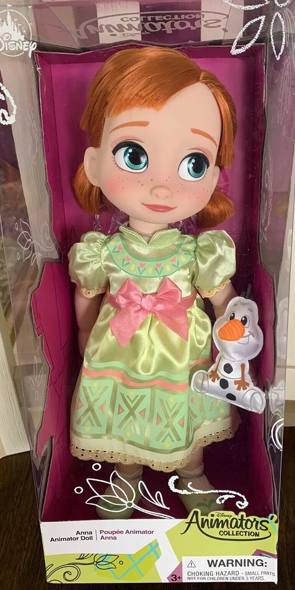 Disney Frozen Animators Collection Anna Doll Disney Exclusive NEW 16”  Olaf