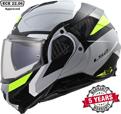 LS2 FF910 ADVANT II MODULAR FLIP FRONT FULL FACE MOTORCYCLE HELMET TRIPLE GREY
