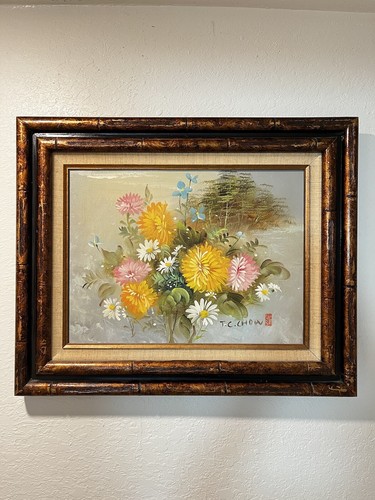 Certified Oil Painting 1986 “Rossi” Floral Painting Signed by Artist Framed