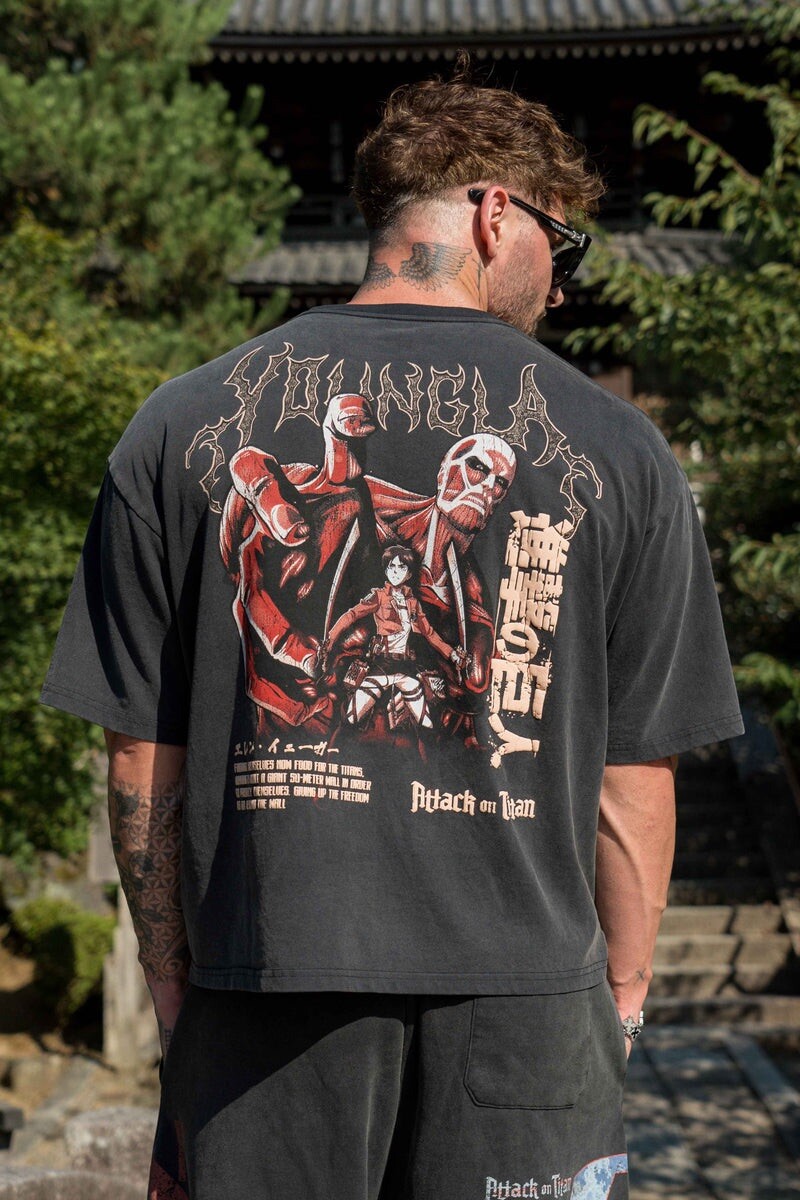 YOUNGLA (SOLD OUT) - 4186 - AOT© X YLA CROPPED TEES - DEFENSE OF