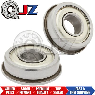 [2-Pack] FR4-ZZ Deep Groove Flanged Ball Bearing 1/4'' ID x 5/8'' OD x 0.196'' W