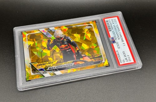 Max Verstappen PSA 10 Portrait 2021 Topps Chrome F1 Gold /50 Sapphire #142 - Picture 4 of 5